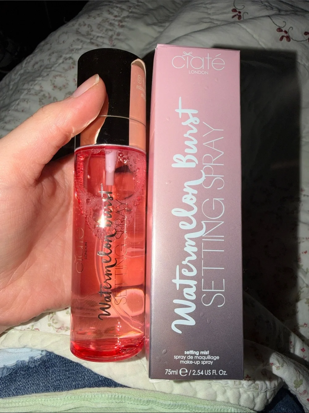 Watermelon Burst Setting Spray — Pink
